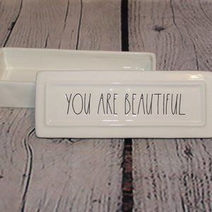Rae Dunn You are Beautiful Long Jewelry Box